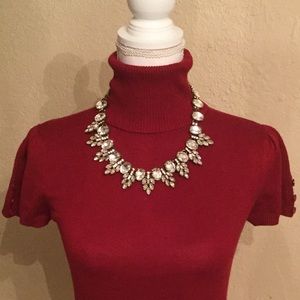 Pink Rose Red Turtleneck Sweater Top